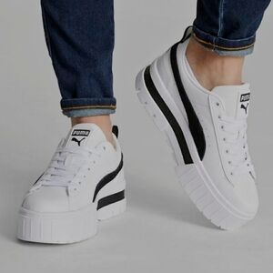 Puma White and Black Casual Sneakers